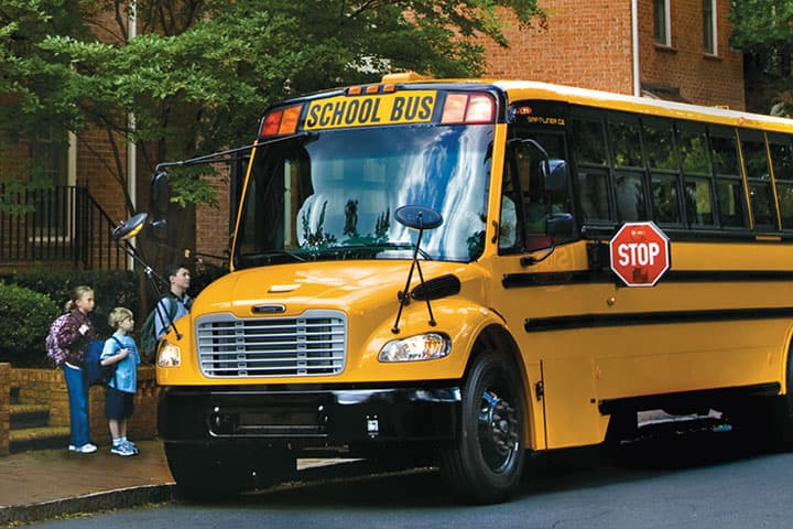 School bus tracked in real time on the Cooriroo school transport management platform